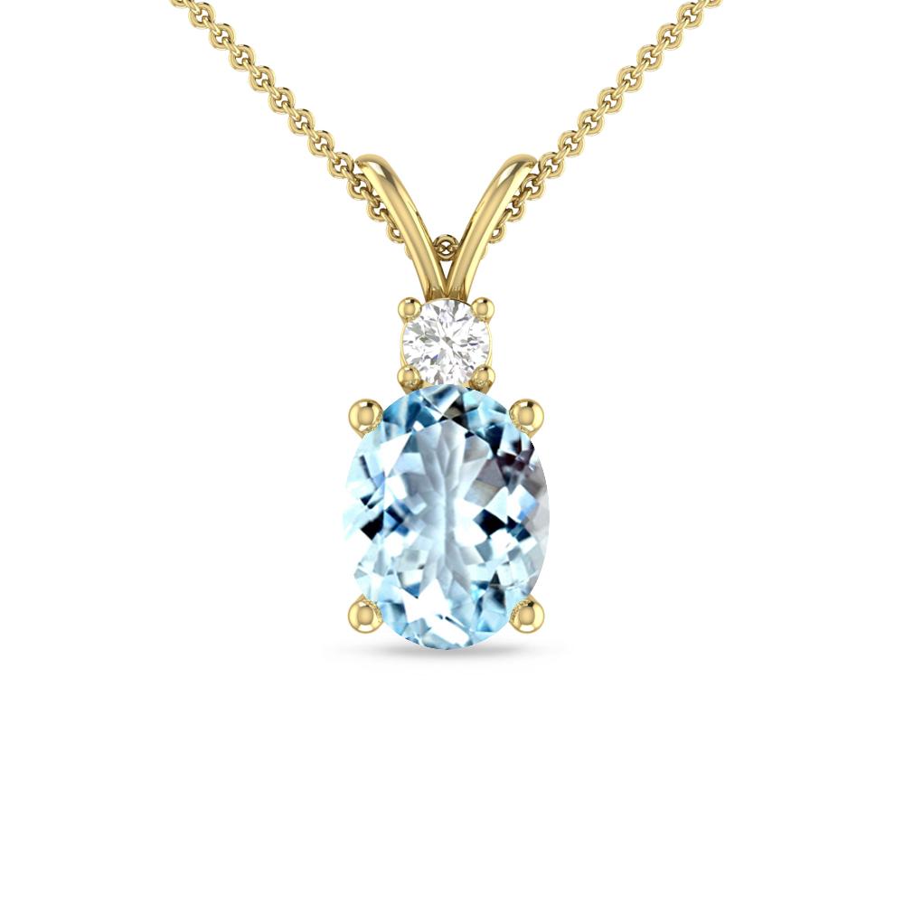 Yellow Gold - Aquamarine