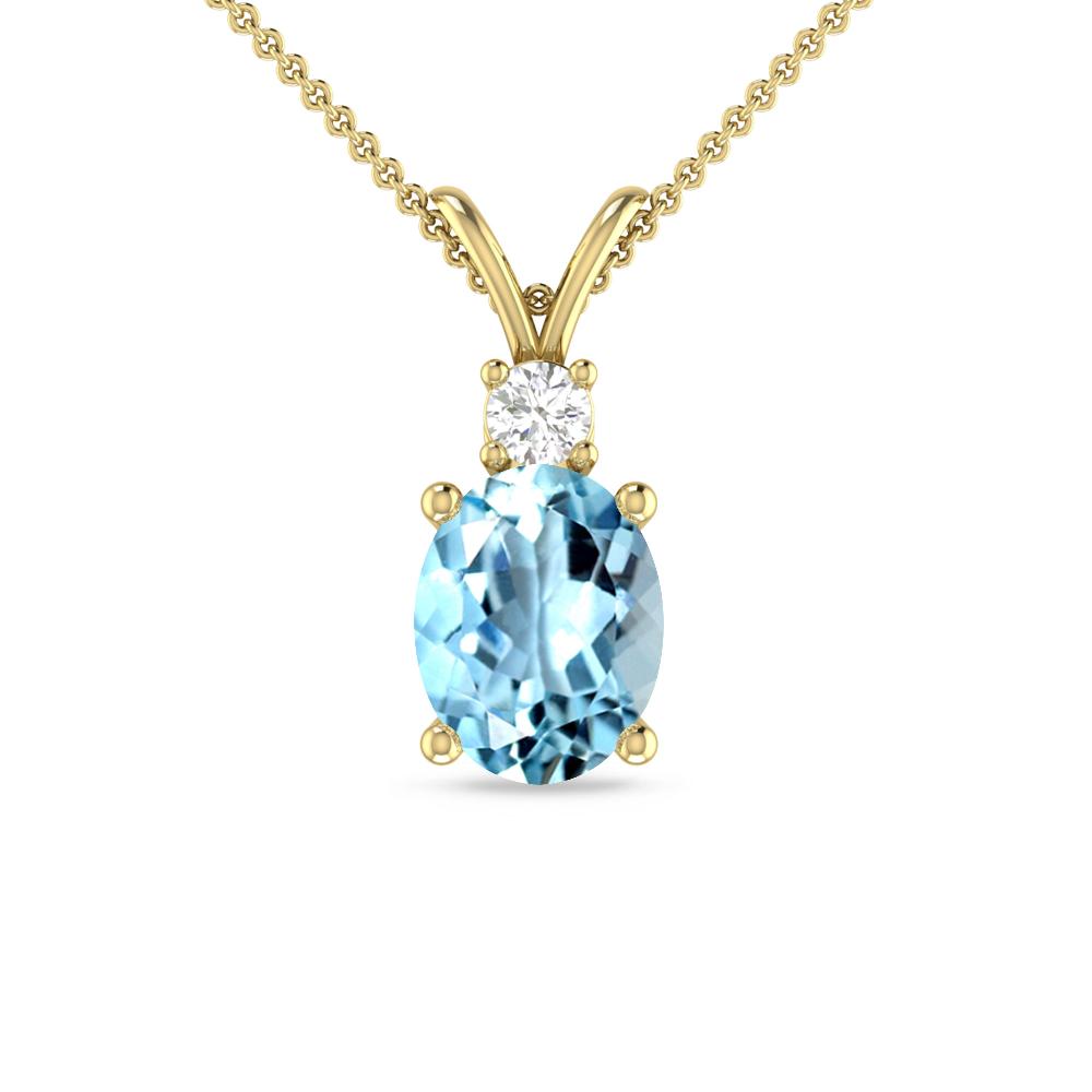 Yellow Gold - Aquamarine