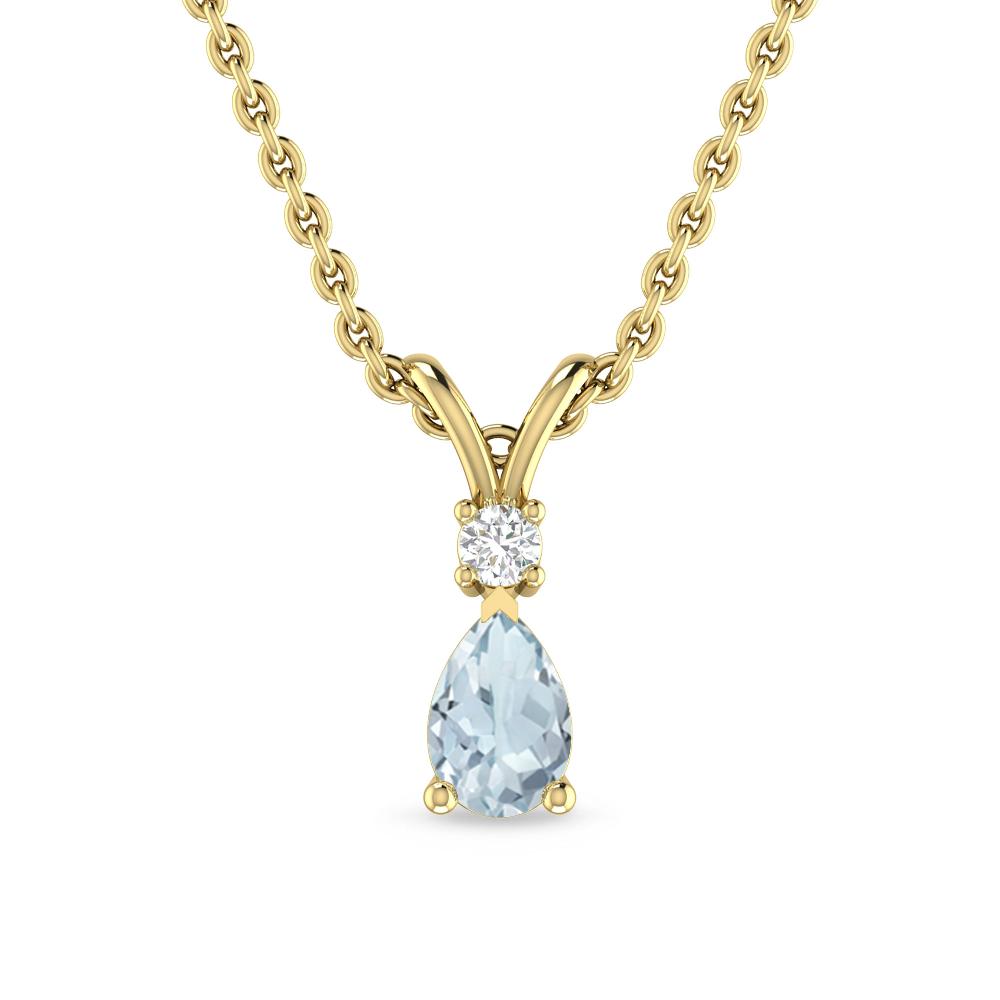 Yellow Gold - Aquamarine