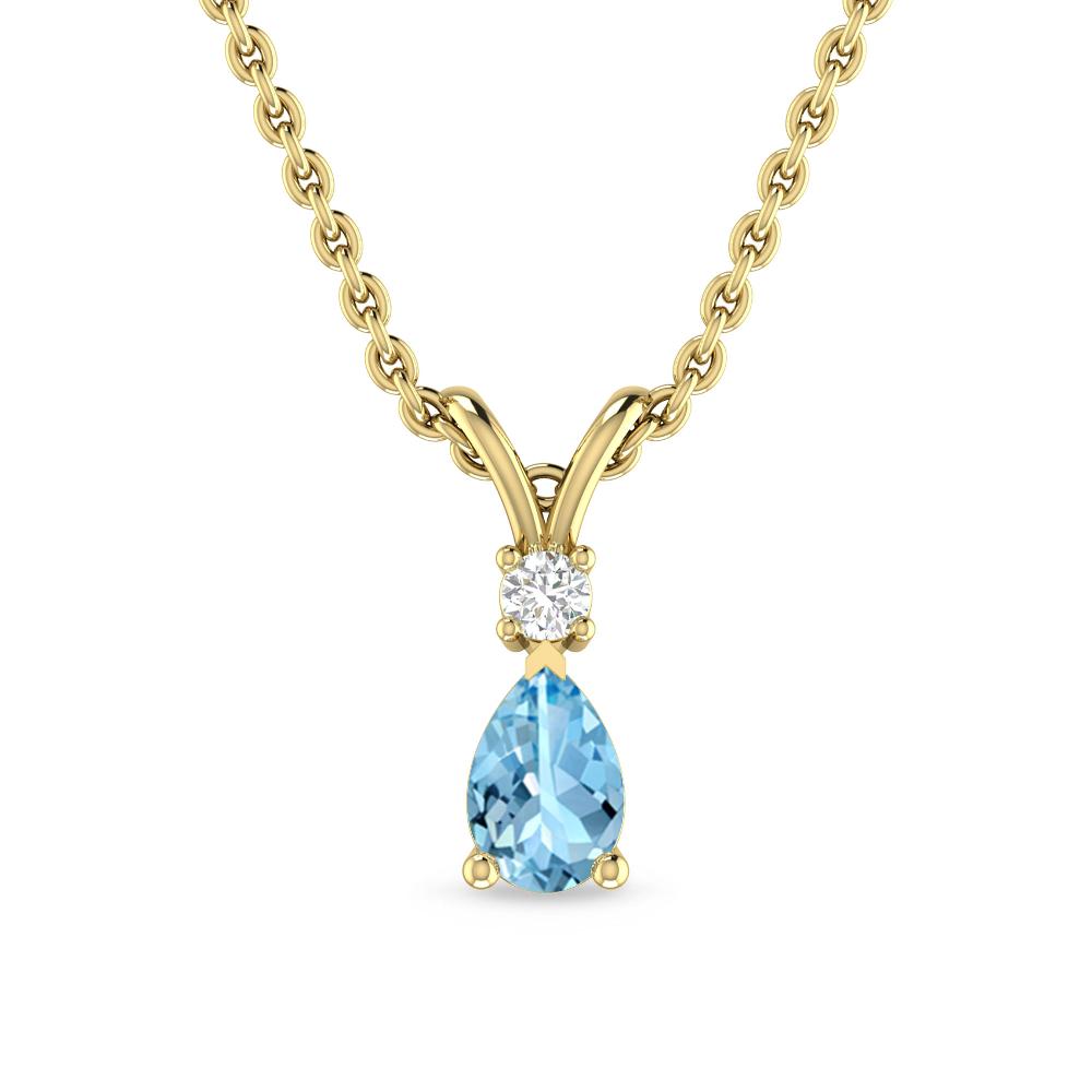 Yellow Gold - Aquamarine