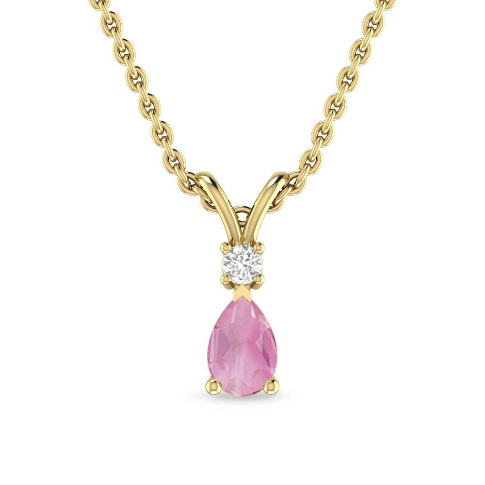 Yellow Gold - Pink Tourmaline