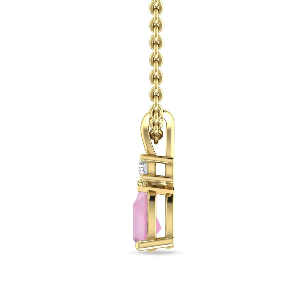 Yellow Gold - Pink Tourmaline