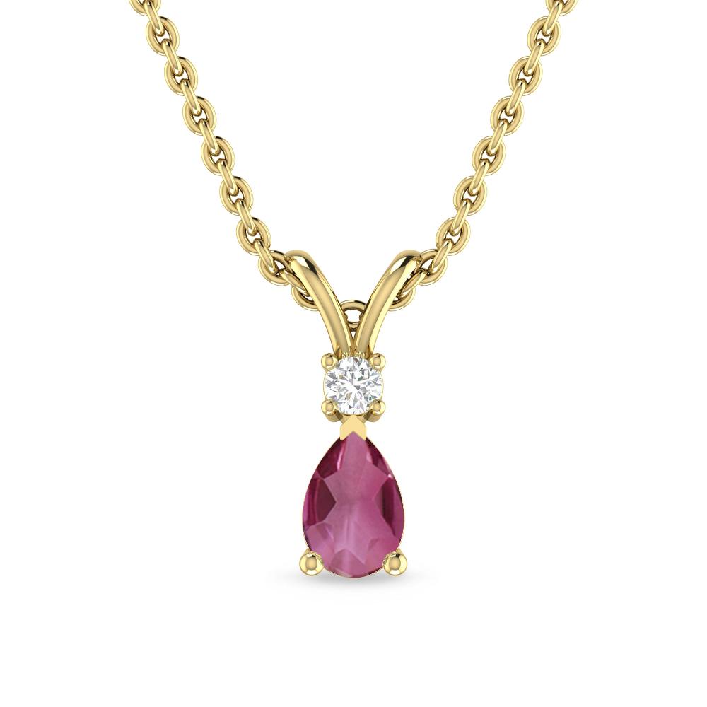 Yellow Gold - Pink Tourmaline