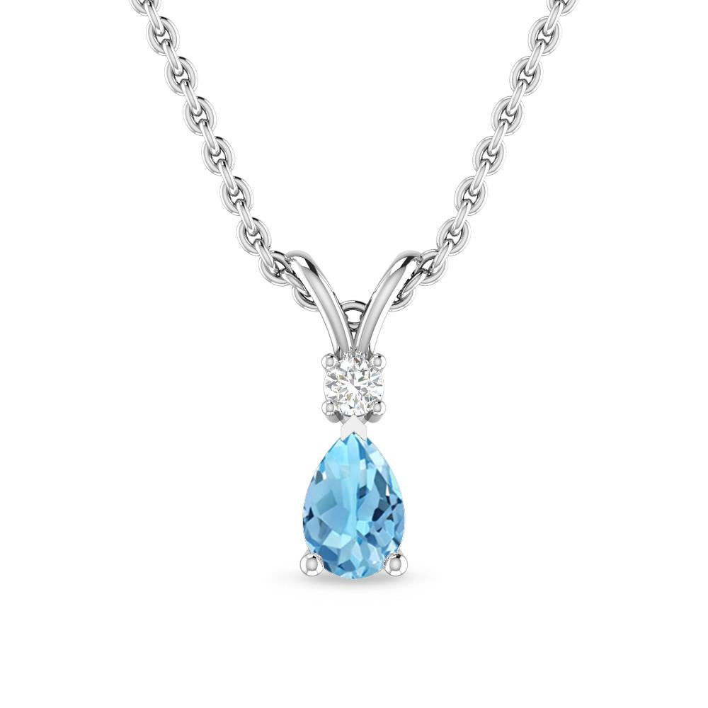 White Gold - Blue Topaz