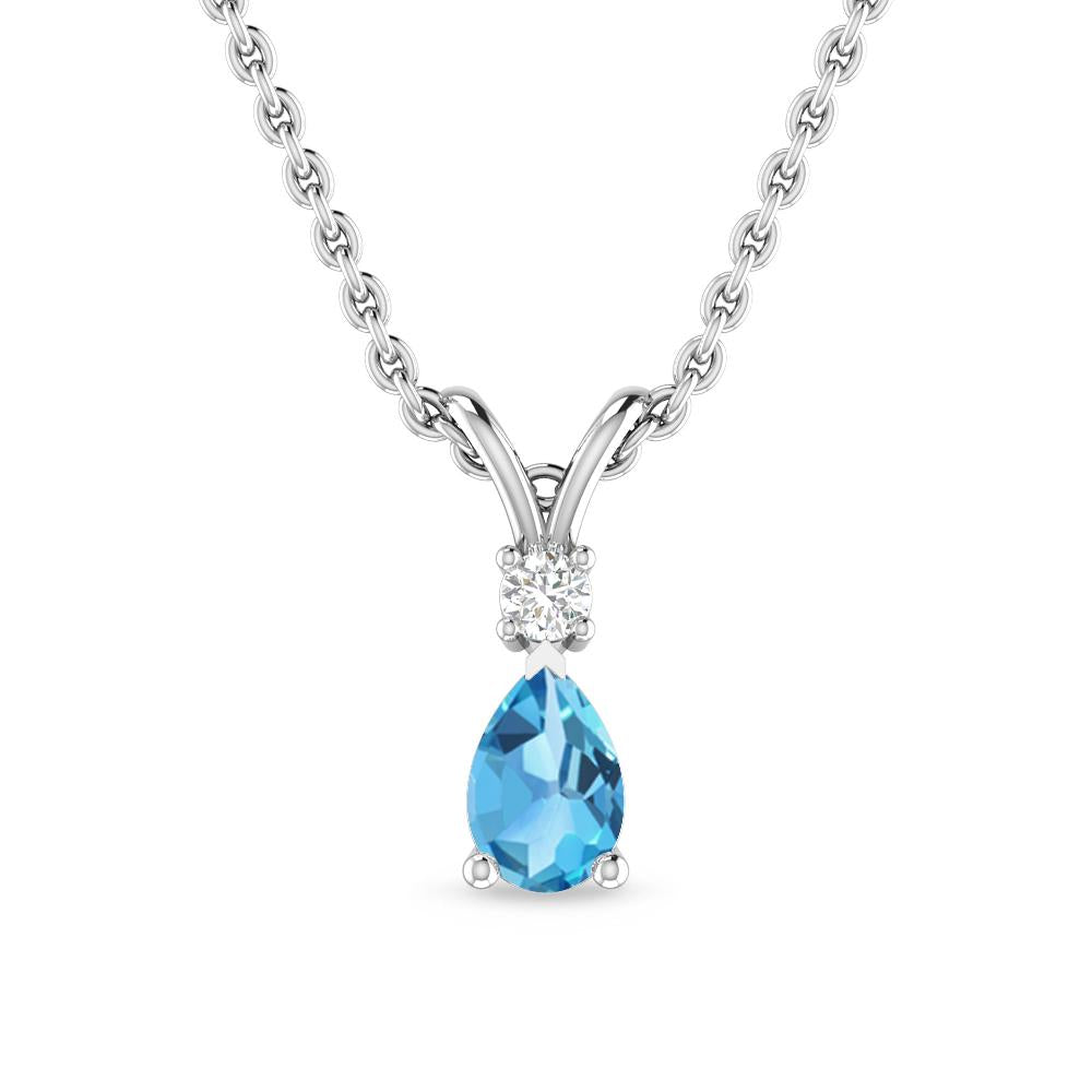 White Gold - Blue Topaz