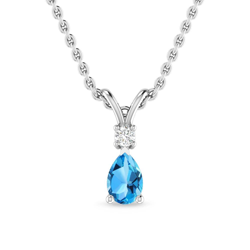 White Gold - Blue Topaz