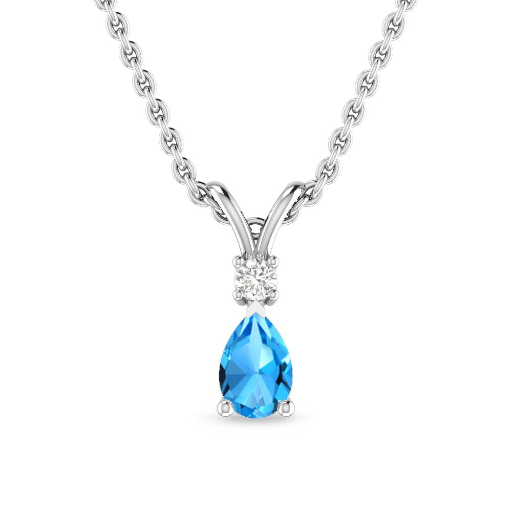 White Gold - Blue Topaz