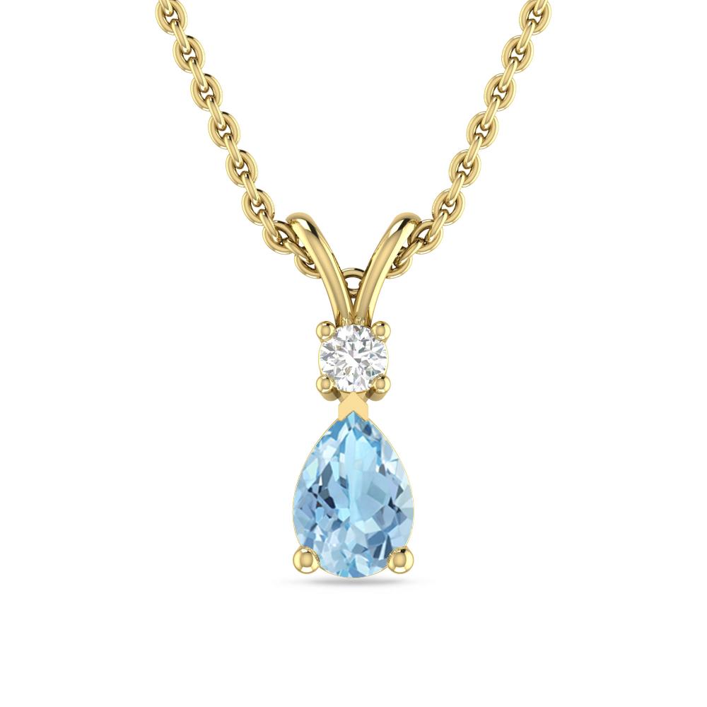 Yellow Gold - Aquamarine