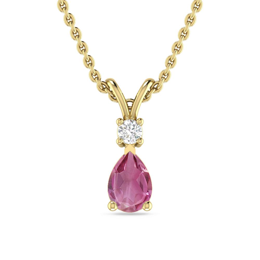 Yellow Gold - Pink Tourmaline