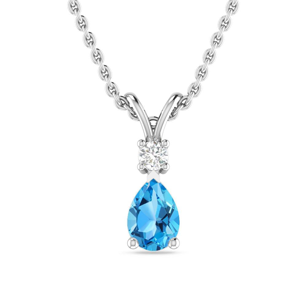 White Gold - Blue Topaz