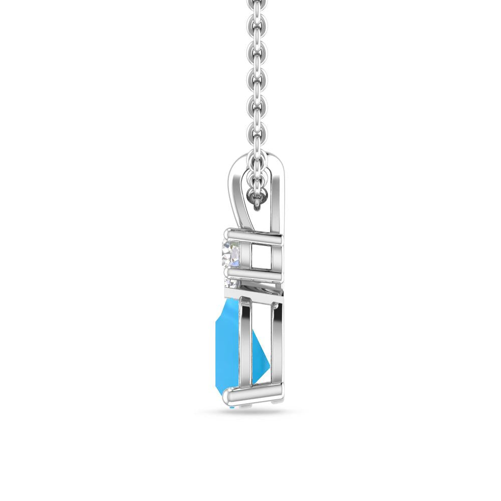 White Gold - Blue Topaz