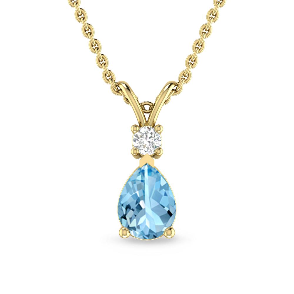 Yellow Gold - Aquamarine