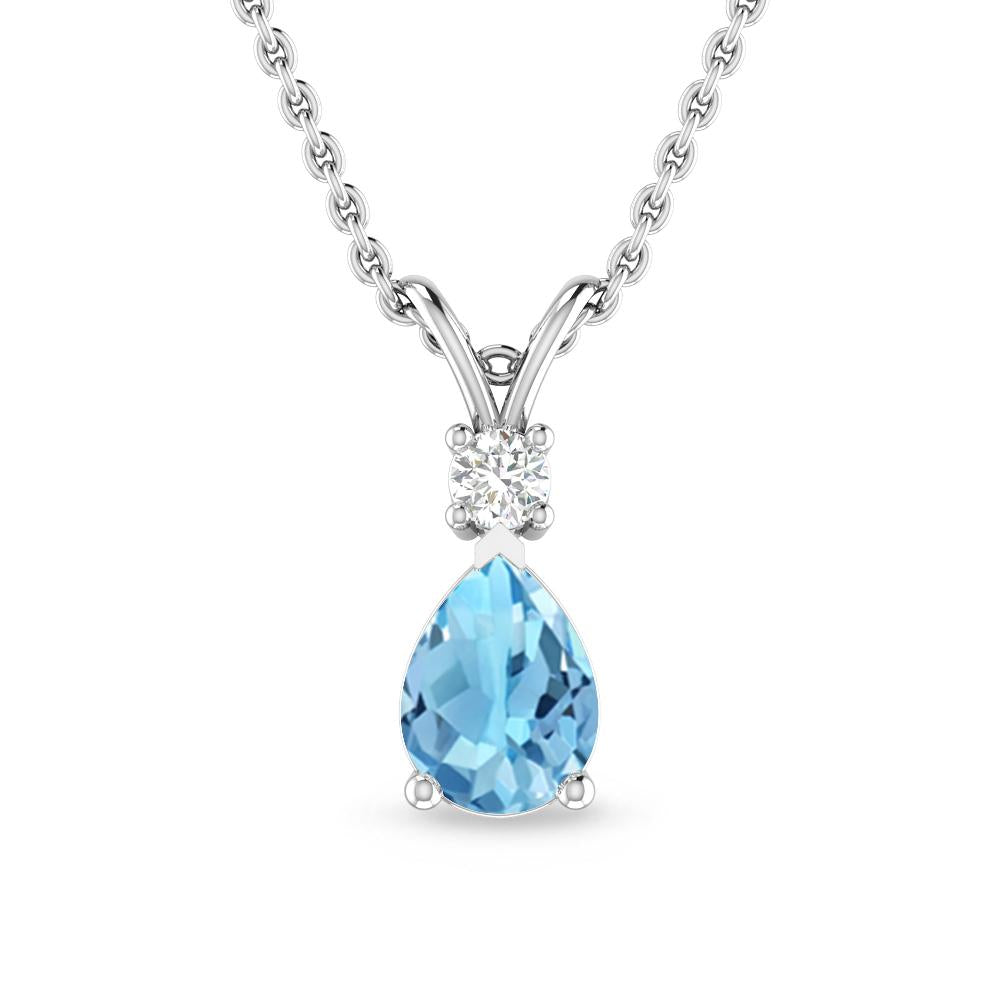 White Gold - Blue Topaz