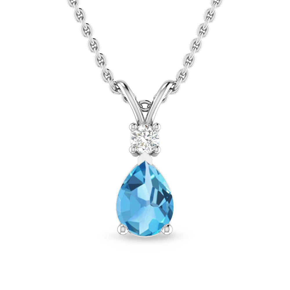 White Gold - Blue Topaz