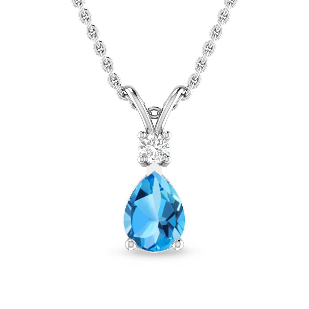 White Gold - Blue Topaz