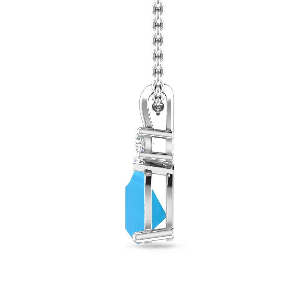 White Gold - Blue Topaz