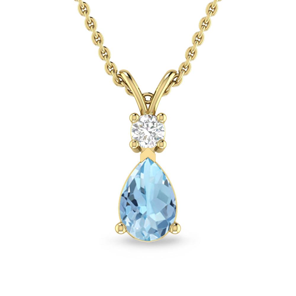 Yellow Gold - Aquamarine