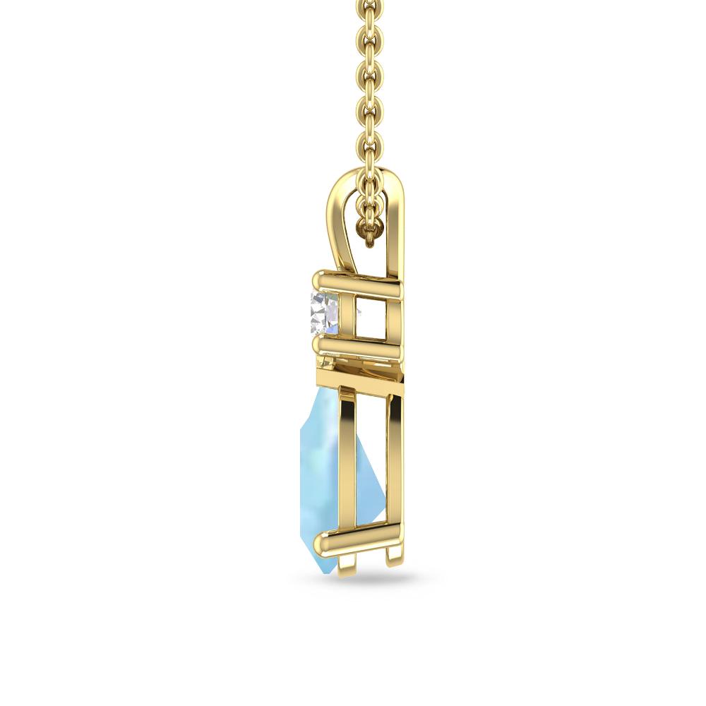 Yellow Gold - Aquamarine