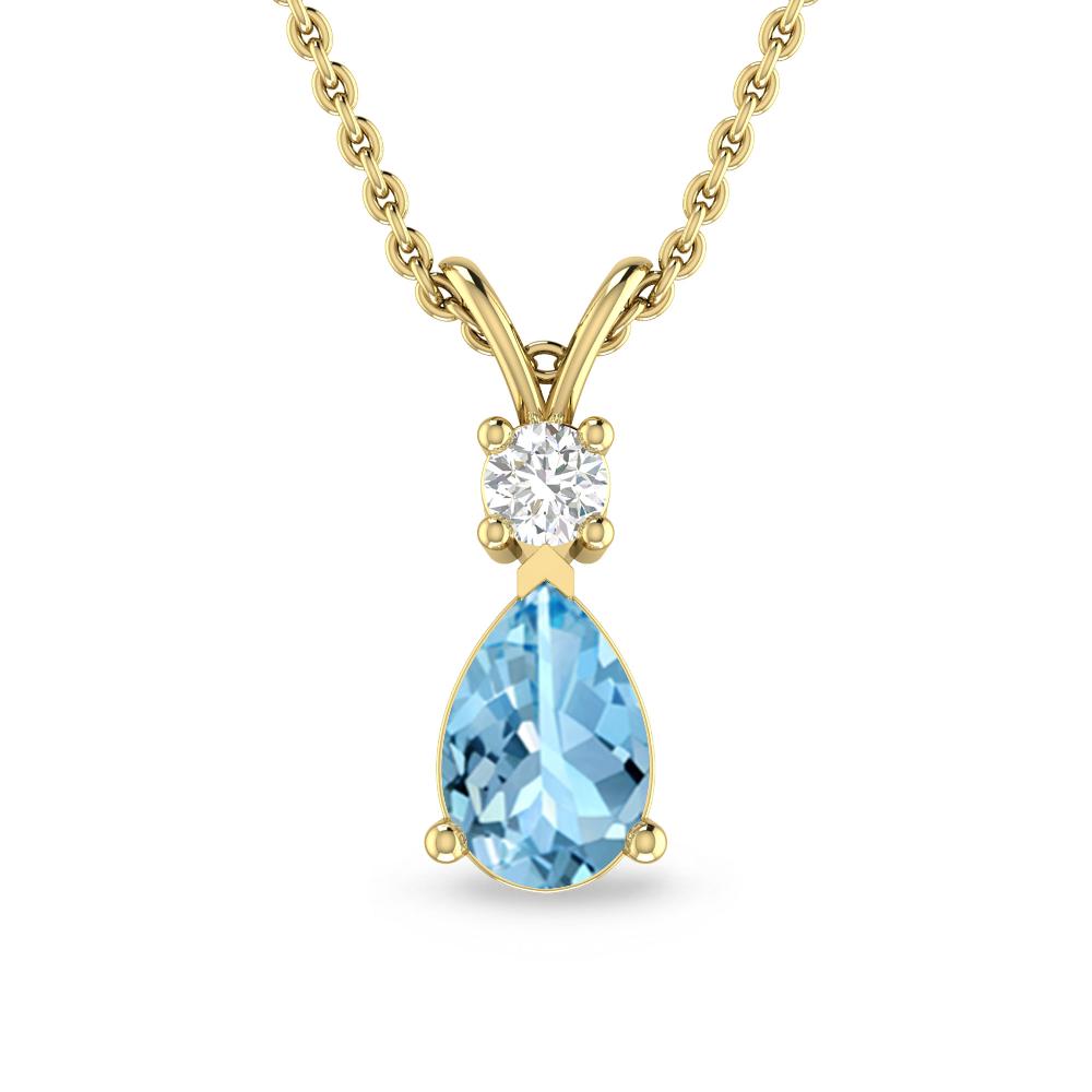 Yellow Gold - Aquamarine