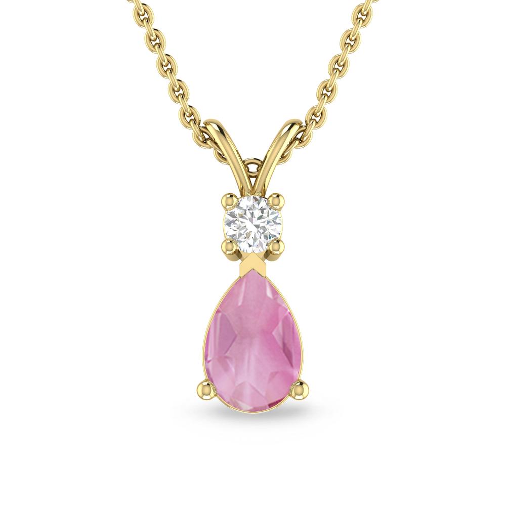 Yellow Gold - Pink Tourmaline