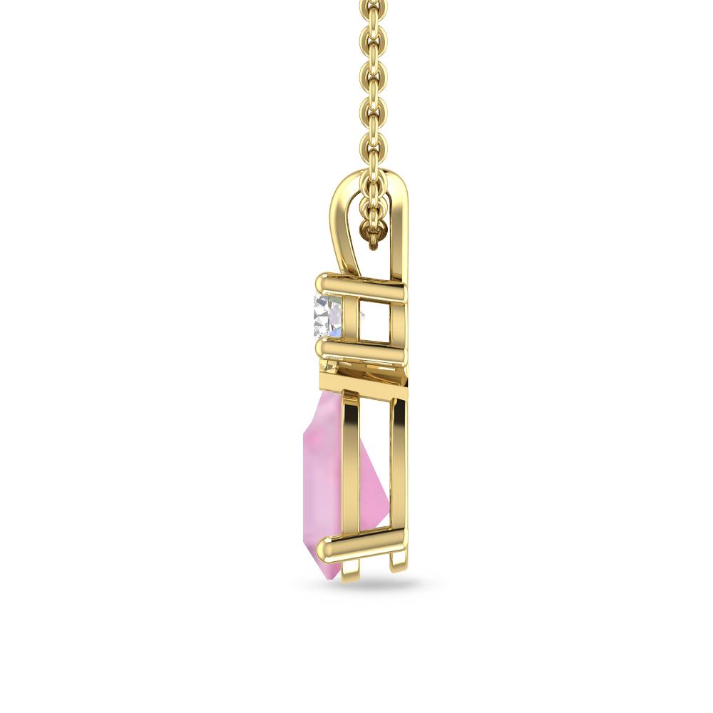 Yellow Gold - Pink Tourmaline
