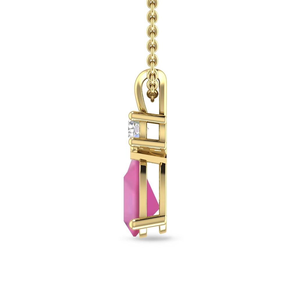 Yellow Gold - Pink Tourmaline