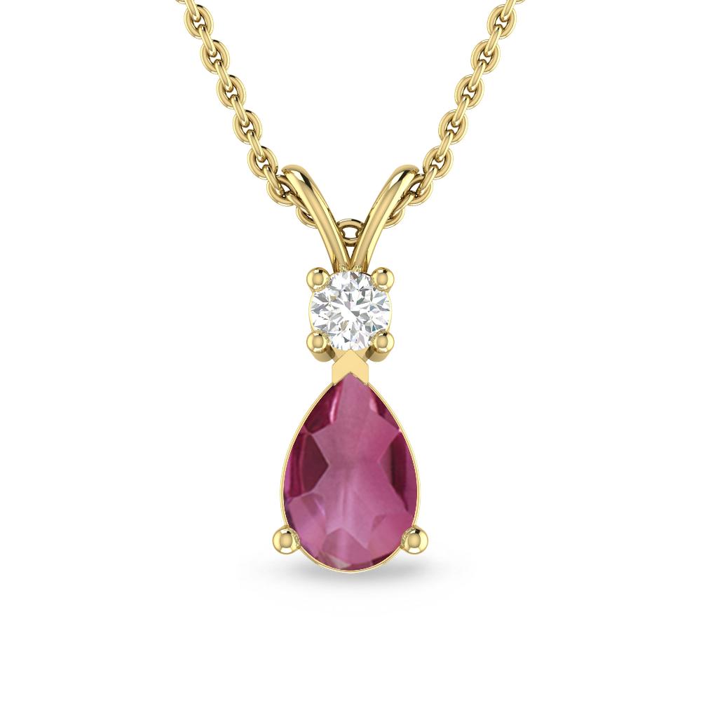Yellow Gold - Pink Tourmaline