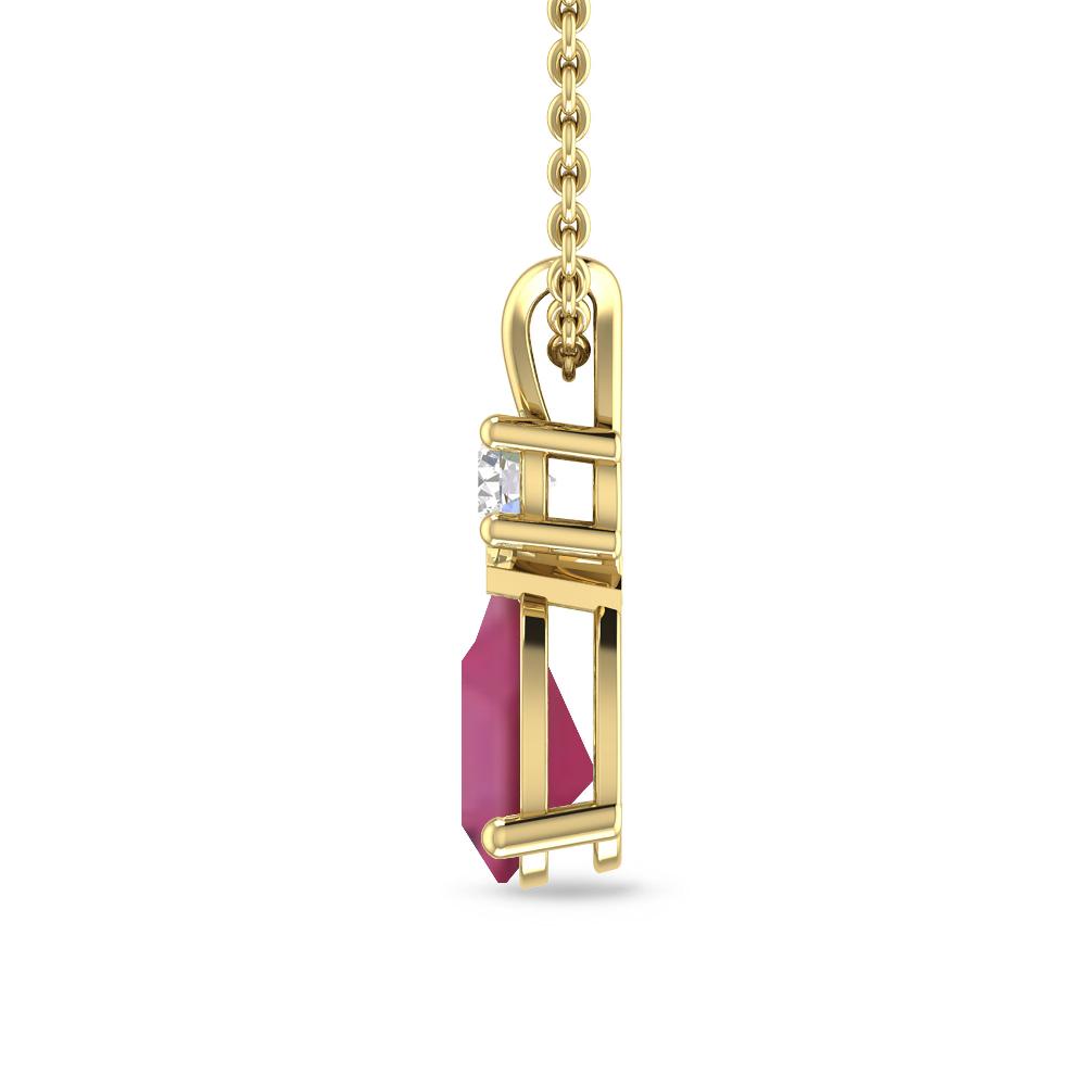 Yellow Gold - Pink Tourmaline