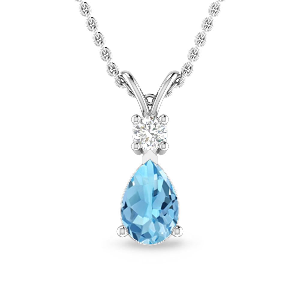 White Gold - Blue Topaz