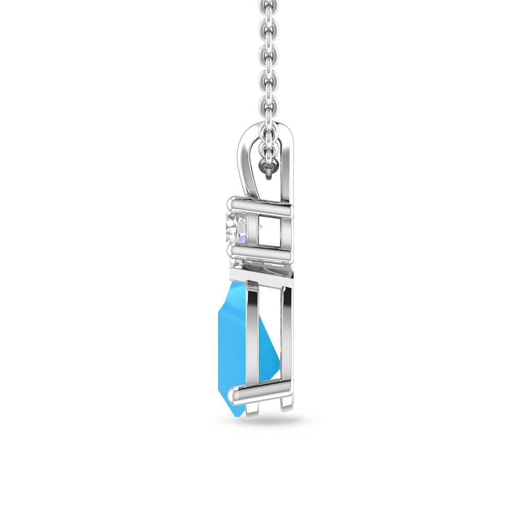 White Gold - Blue Topaz