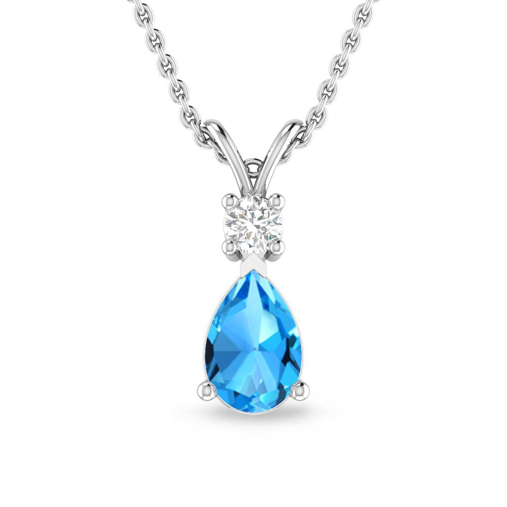 White Gold - Blue Topaz