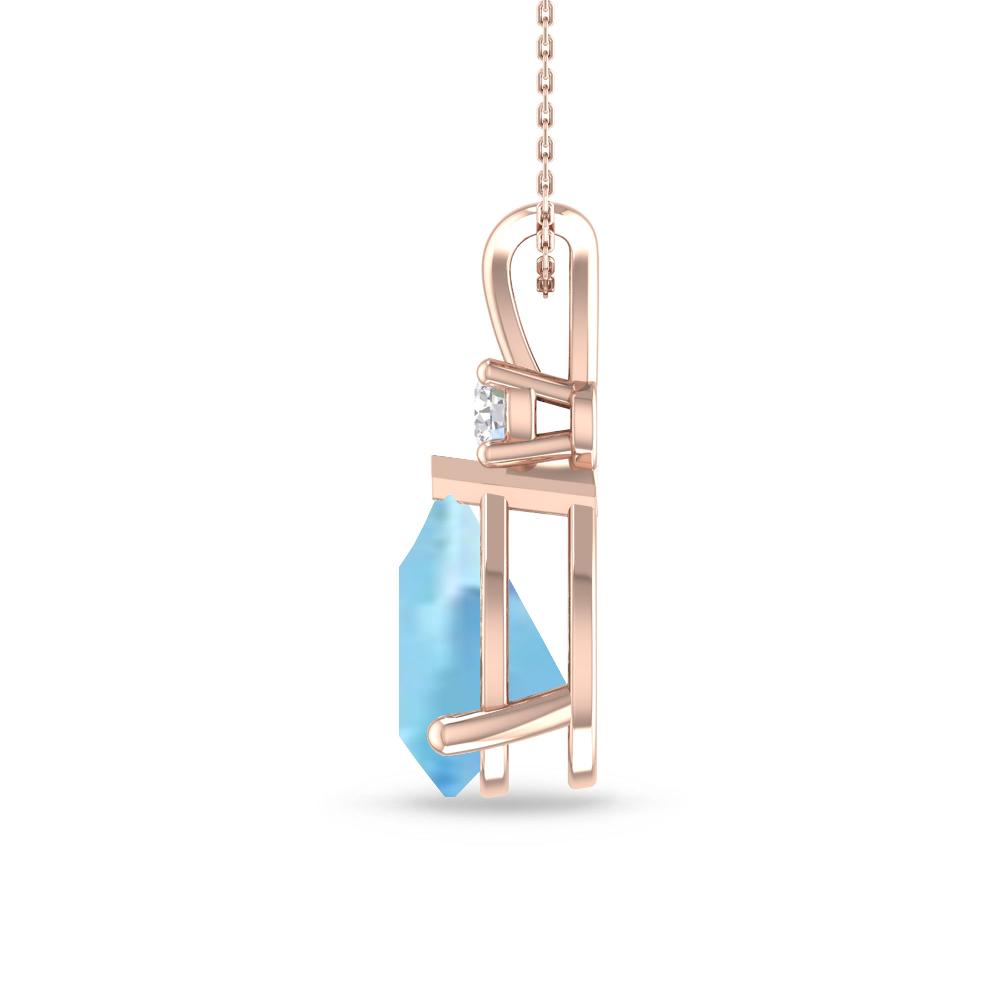 Rose Gold - Aquamarine