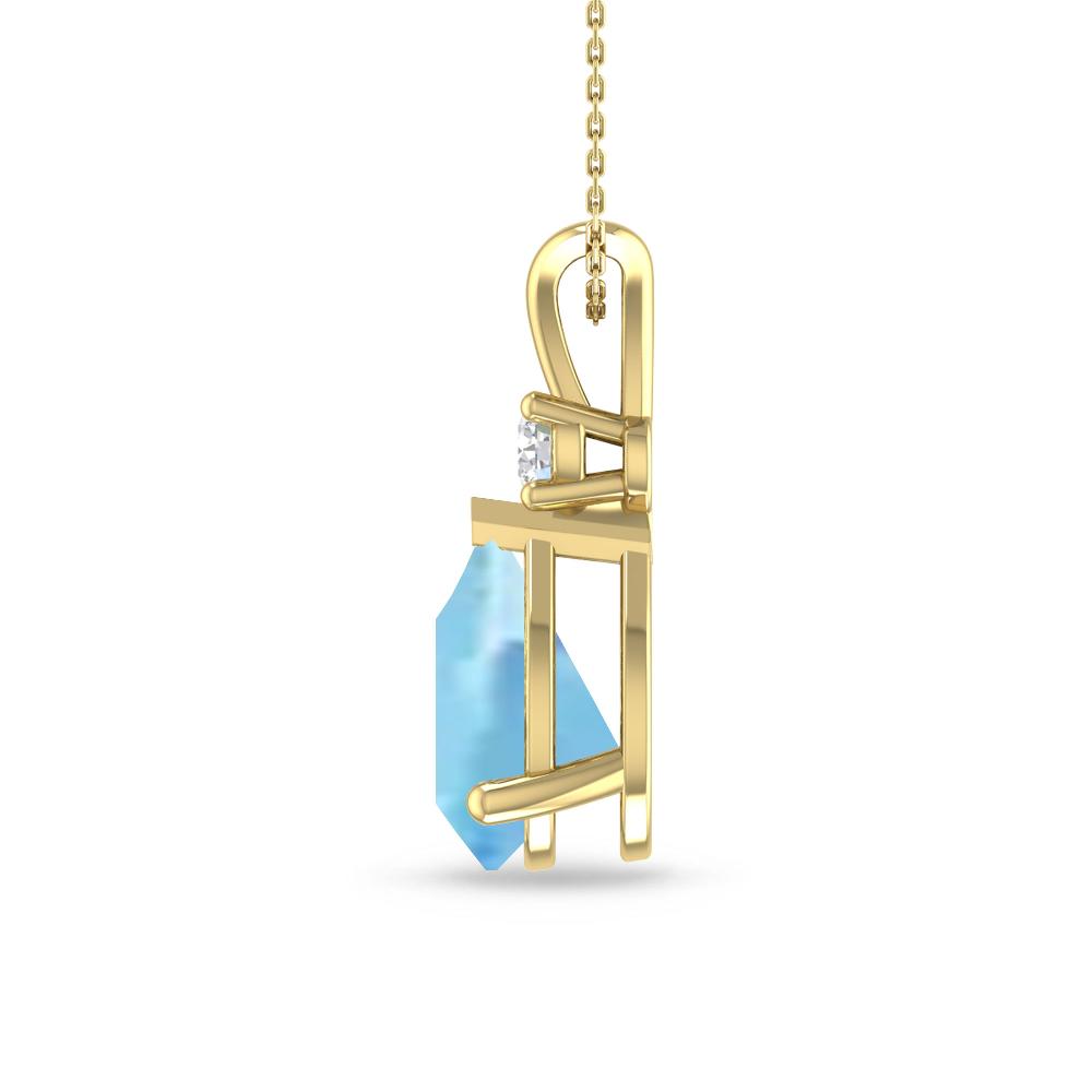 Yellow Gold - Aquamarine