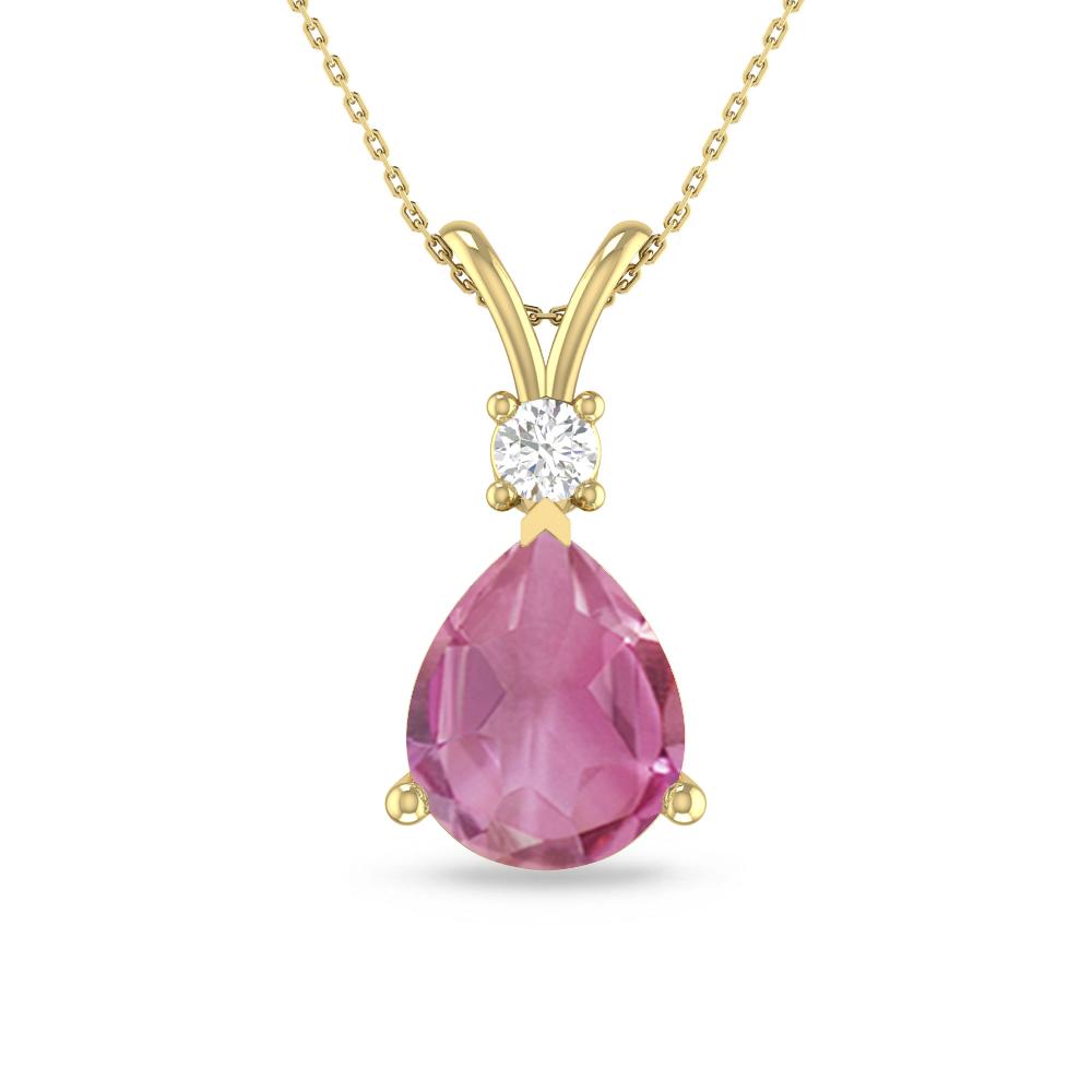 Yellow Gold - Pink Tourmaline