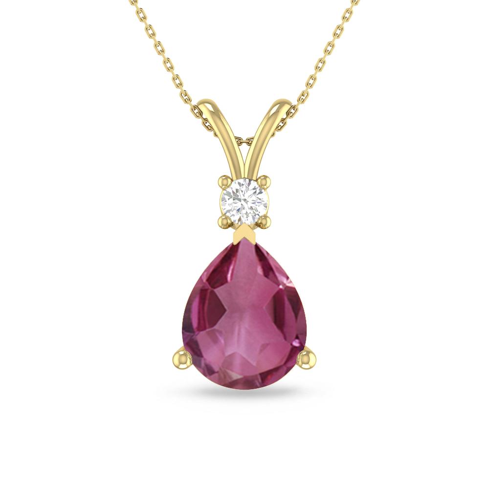 Yellow Gold - Pink Tourmaline