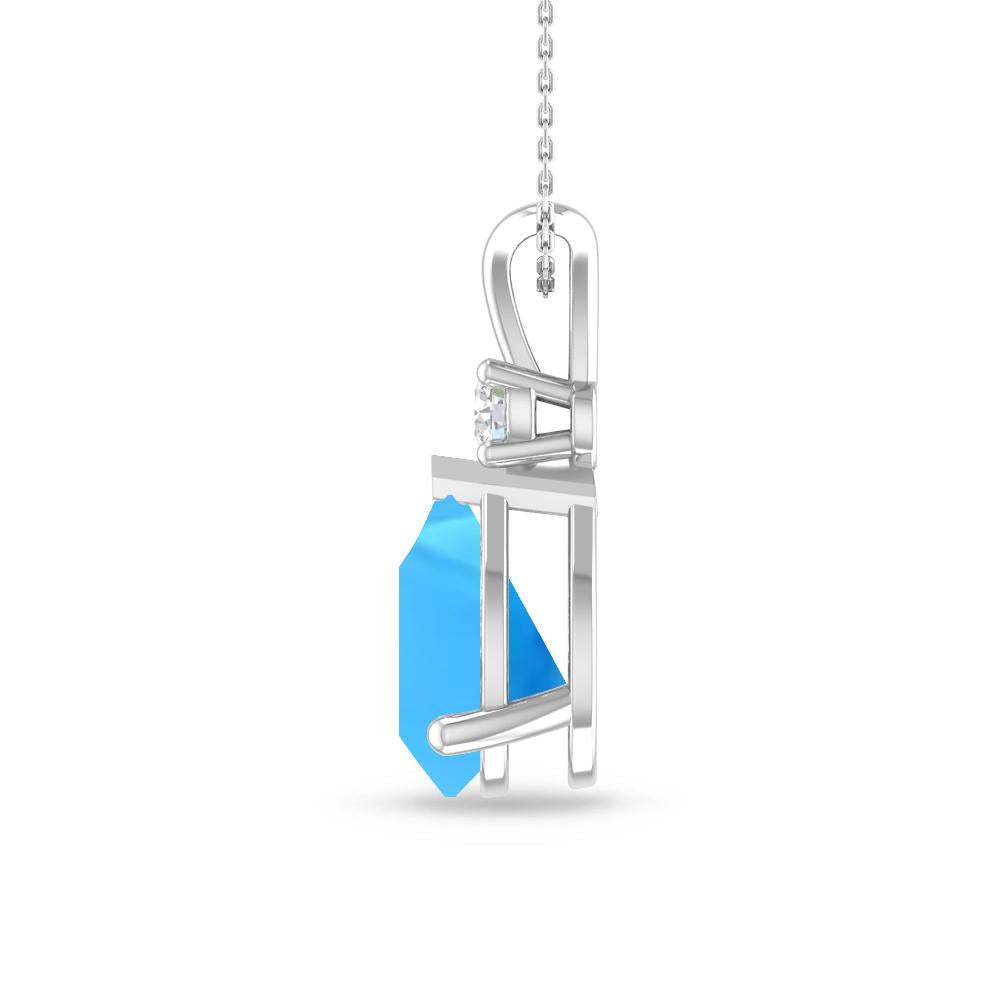 White Gold - Blue Topaz