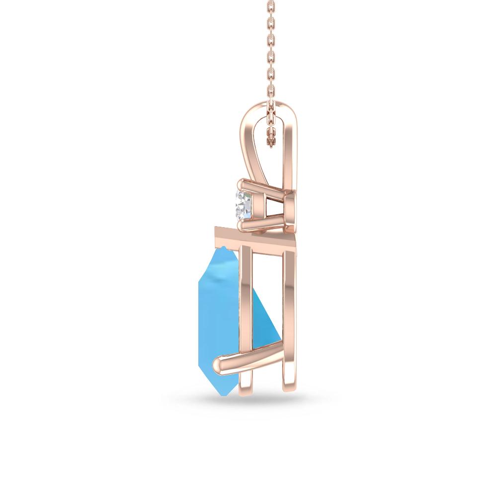 Rose Gold - Blue Topaz
