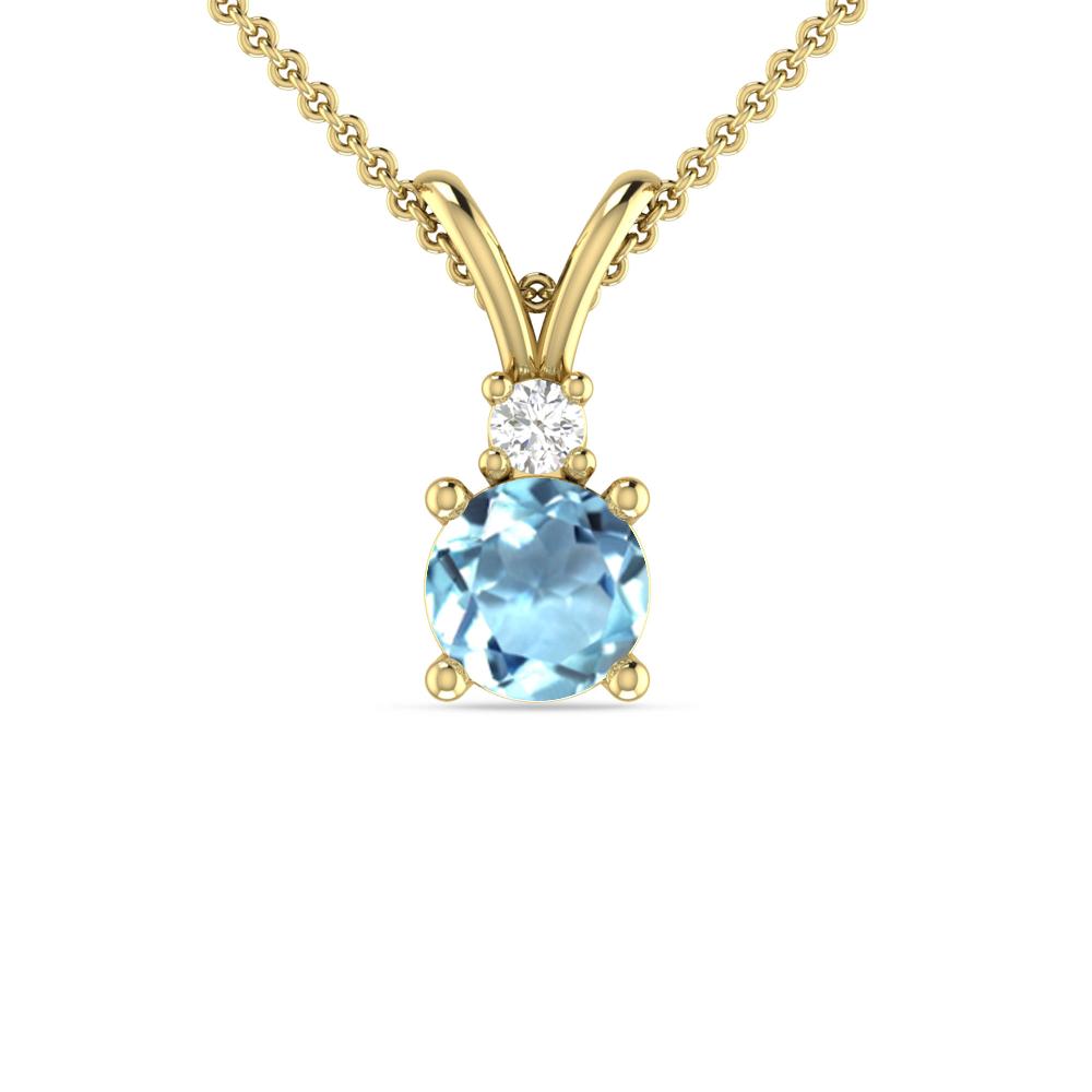 Yellow Gold - Aquamarine