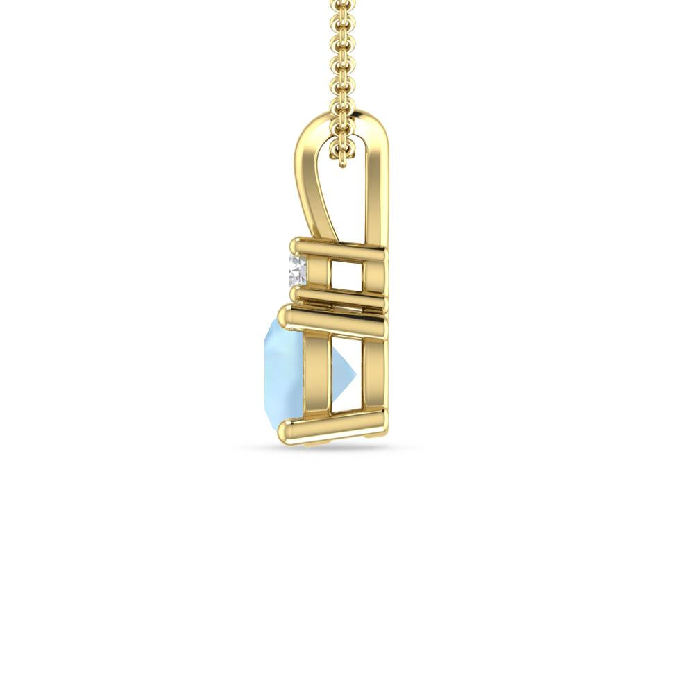Yellow Gold - Aquamarine