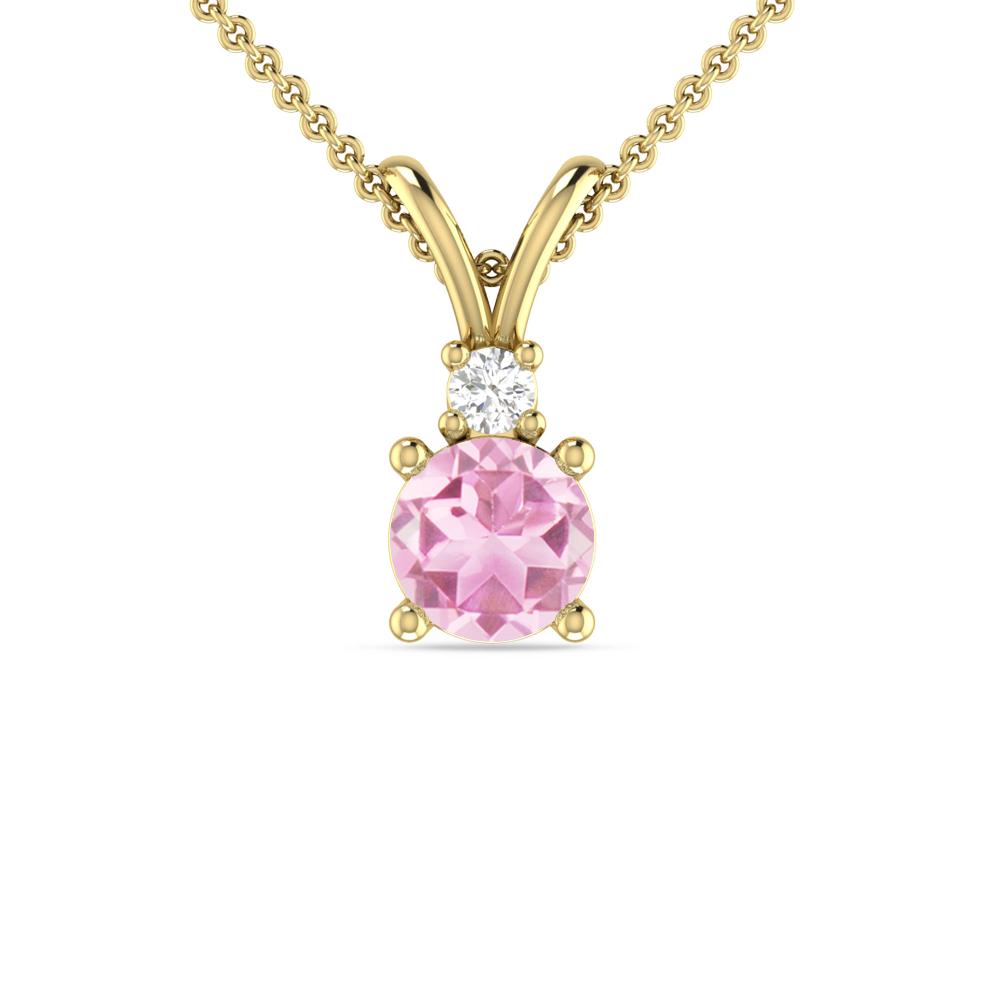Yellow Gold - Pink Tourmaline