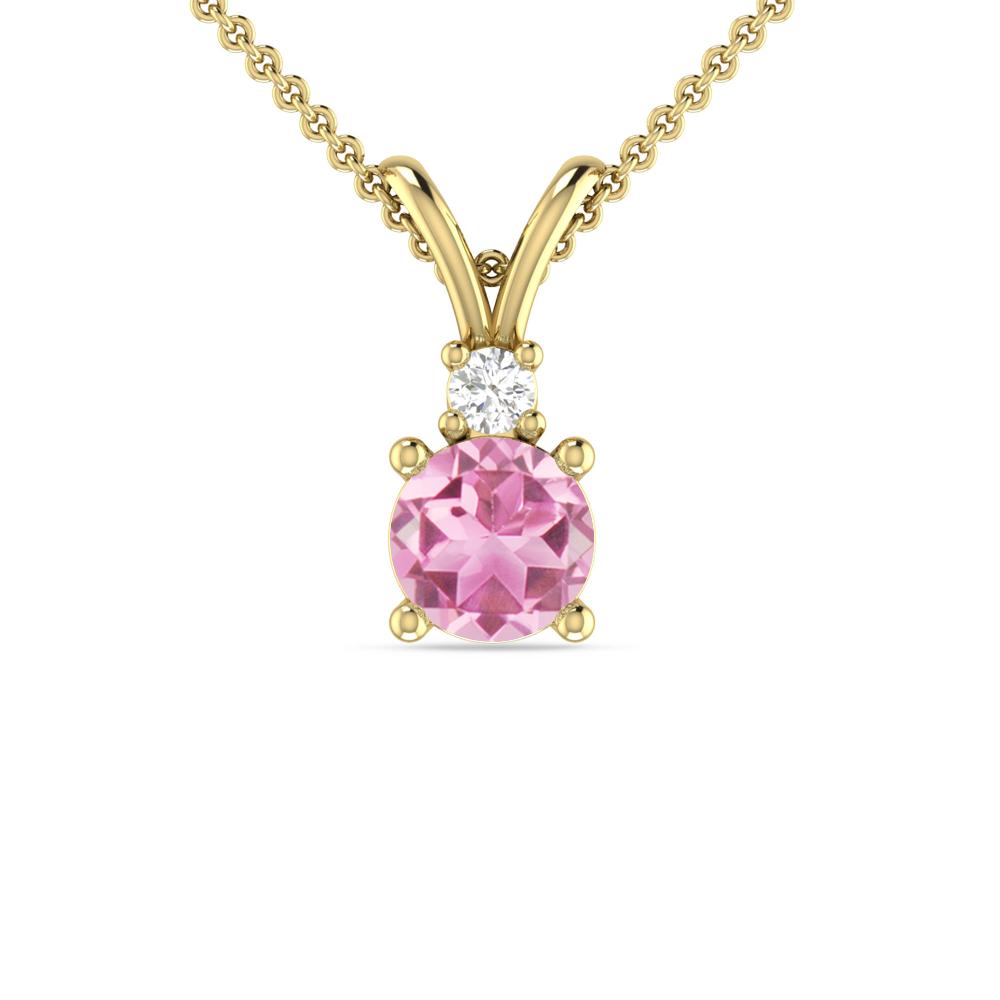 Yellow Gold - Pink Tourmaline
