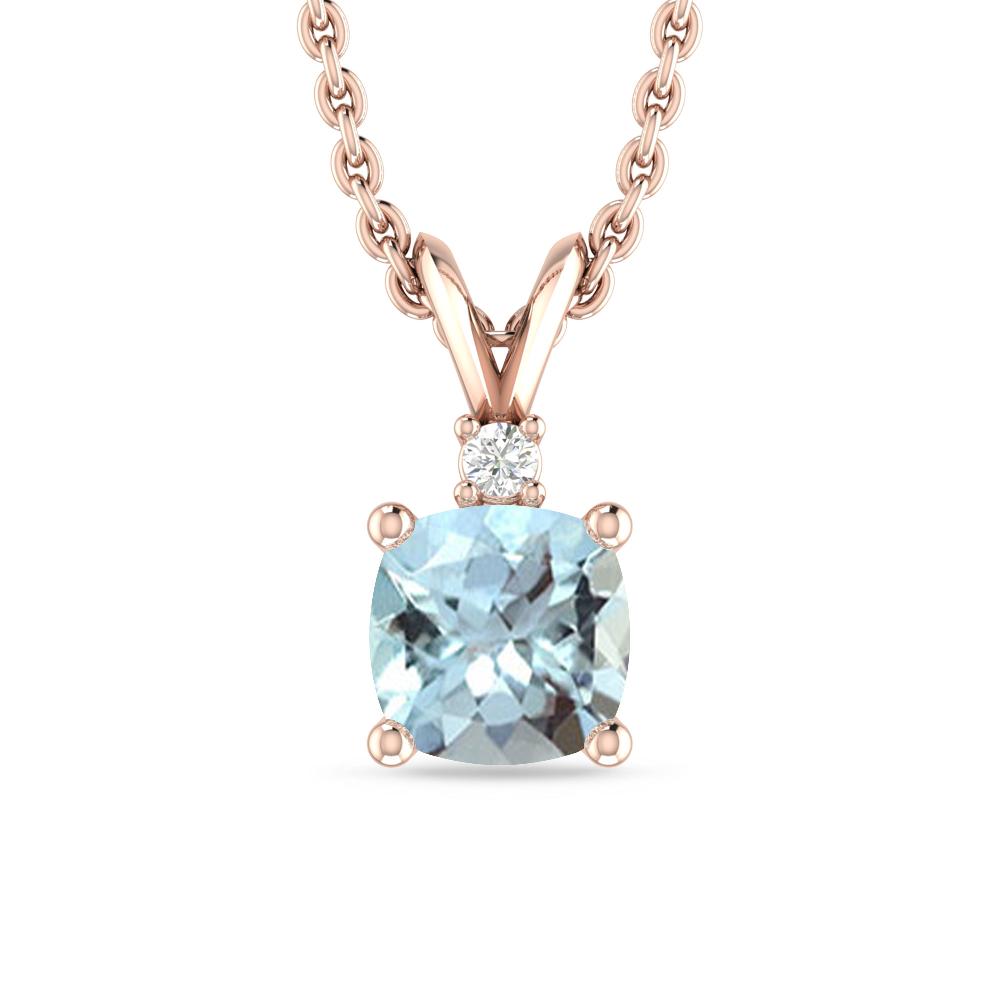Rose Gold - Aquamarine