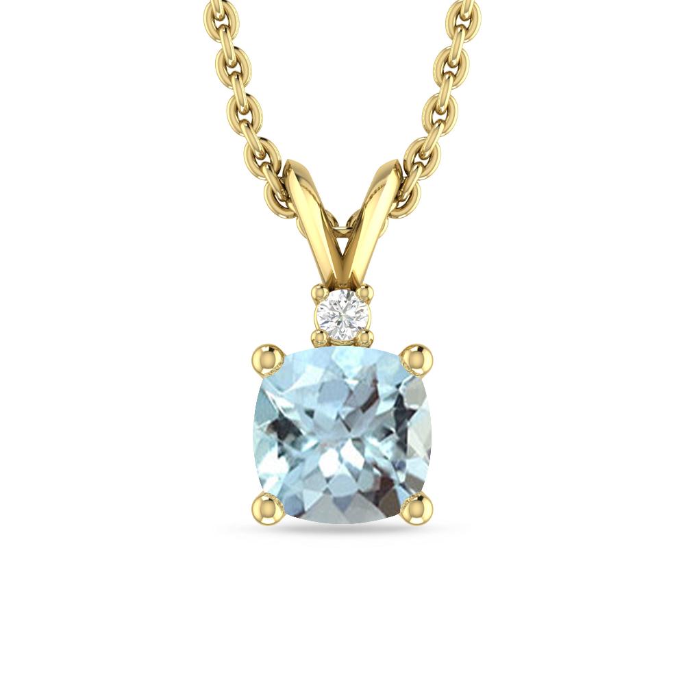 Yellow Gold - Aquamarine