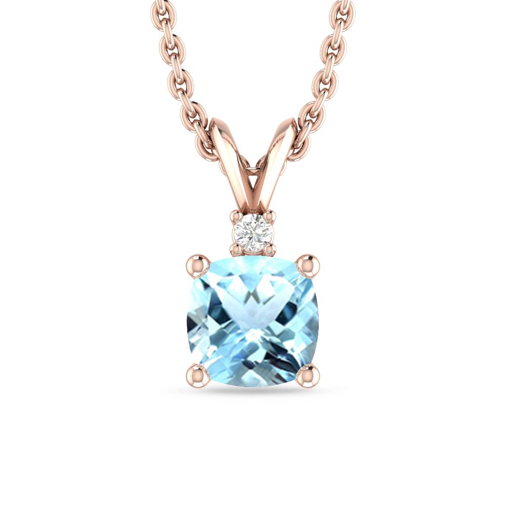 Rose Gold - Aquamarine