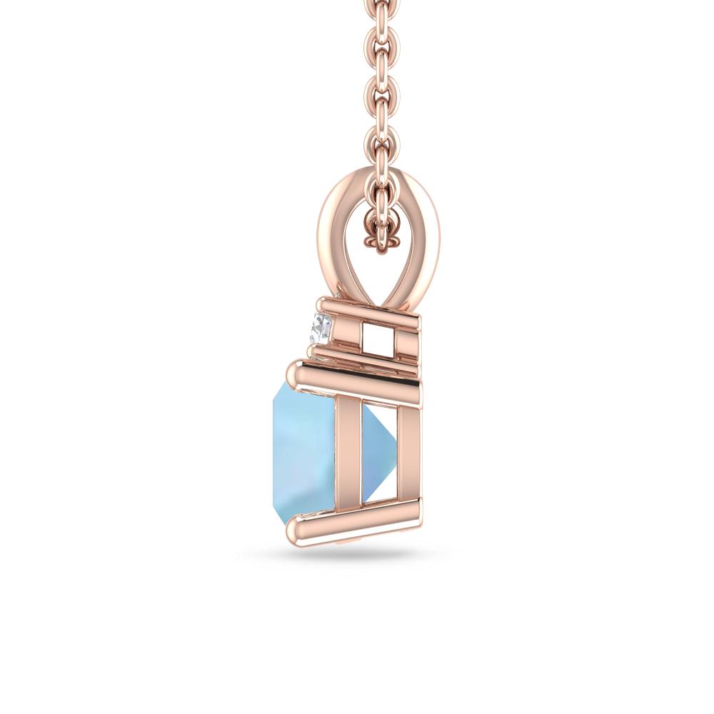 Rose Gold - Aquamarine