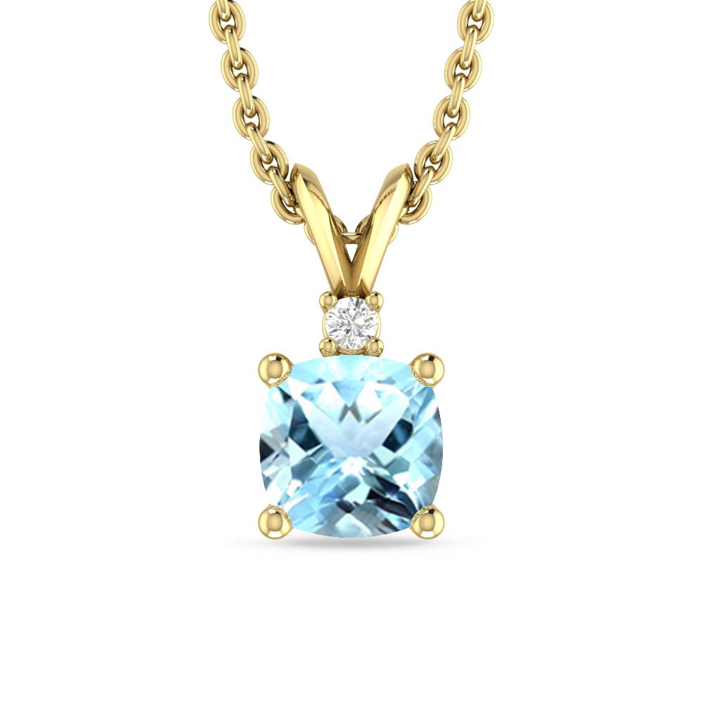 Yellow Gold - Aquamarine