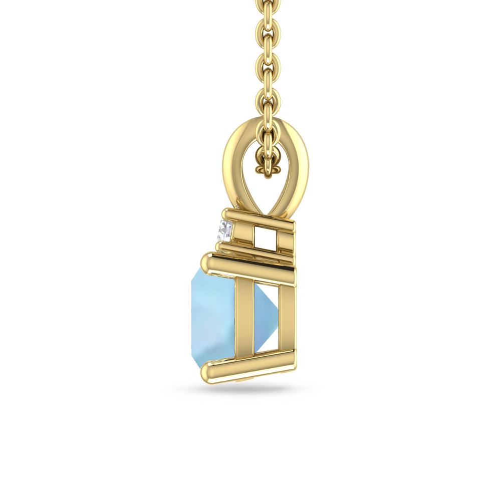 Yellow Gold - Aquamarine