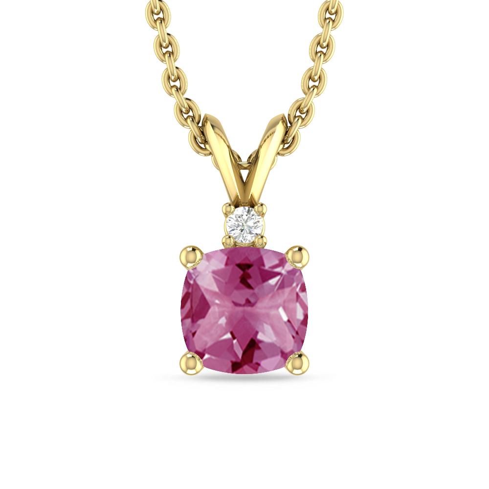 Yellow Gold - Pink Tourmaline