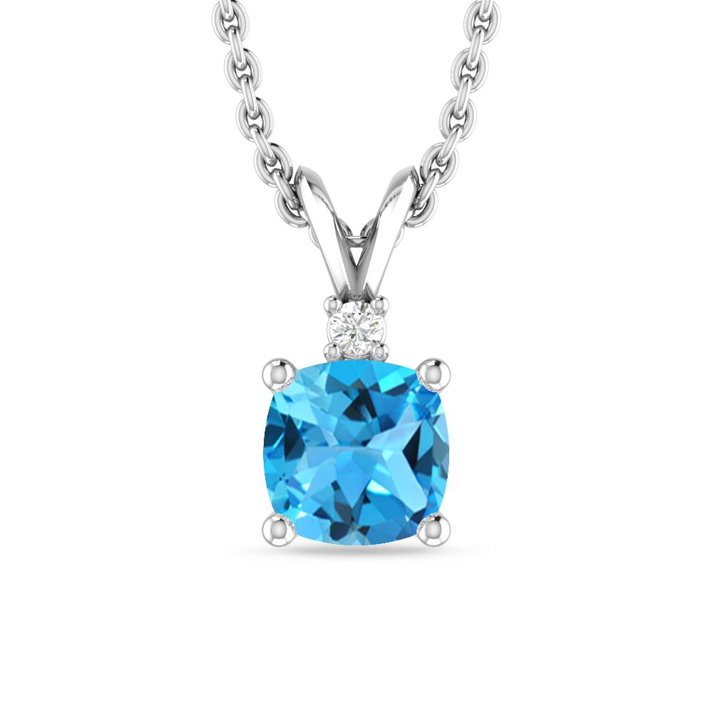White Gold - Blue Topaz