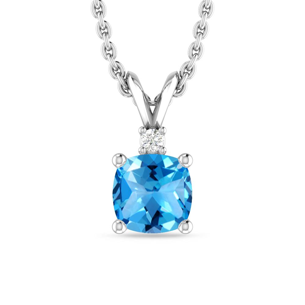 White Gold - Blue Topaz